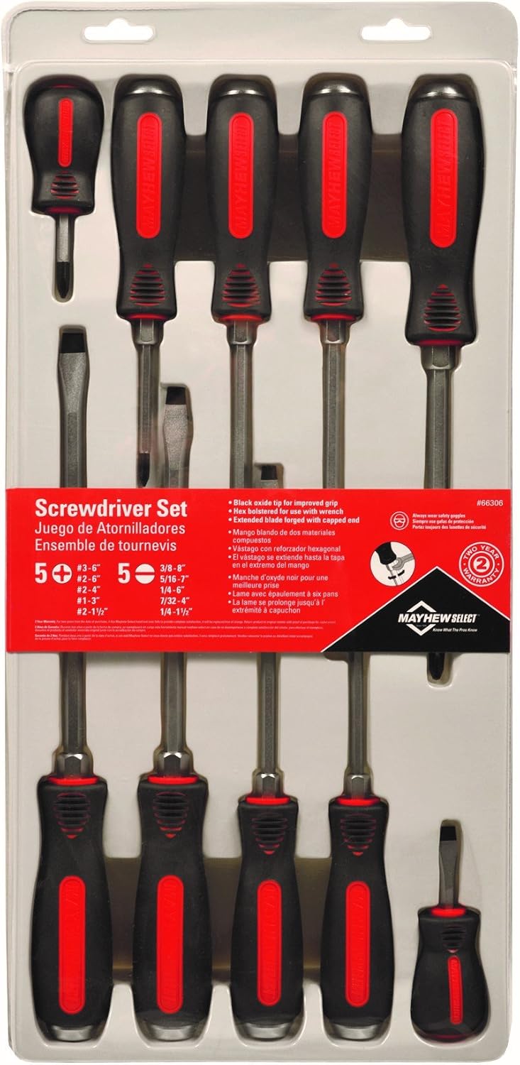 Mayhew Select 66306 Cats Paw Screwdriver Set, 10-Piece