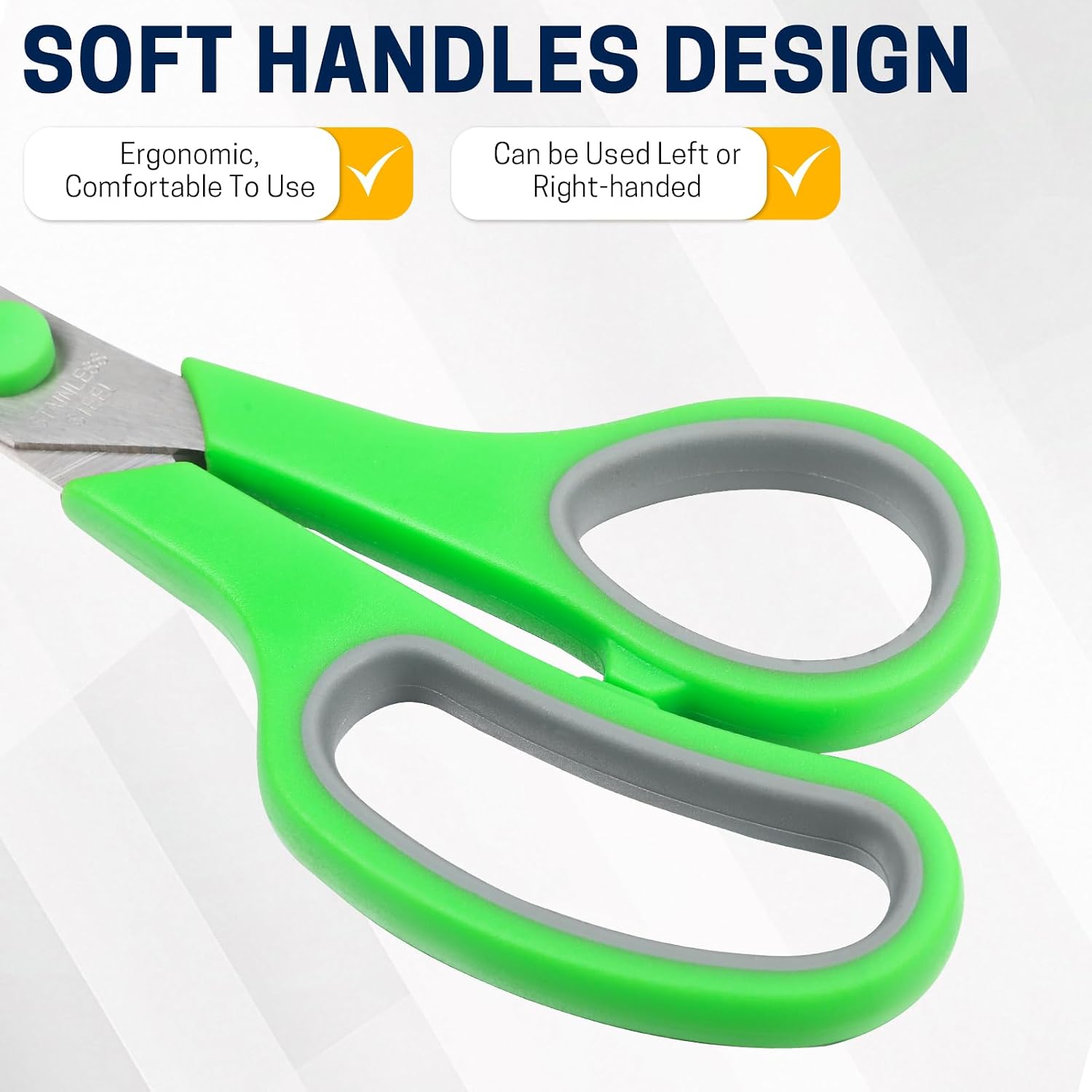 BURVAGY 36 Pack 8" Scissors All Purpose, Heavy Duty Scissors for Office