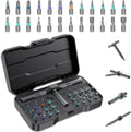 24 in 1 Magnetic Screwdriver Set with Detachable Ratchet Handle
