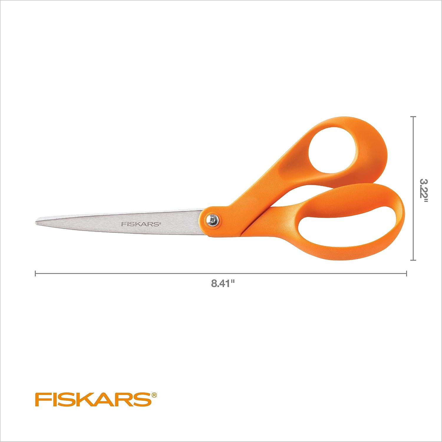 Fiskars 8" Original Orange-Handled Craft & Fabric Scissors, All Purpose