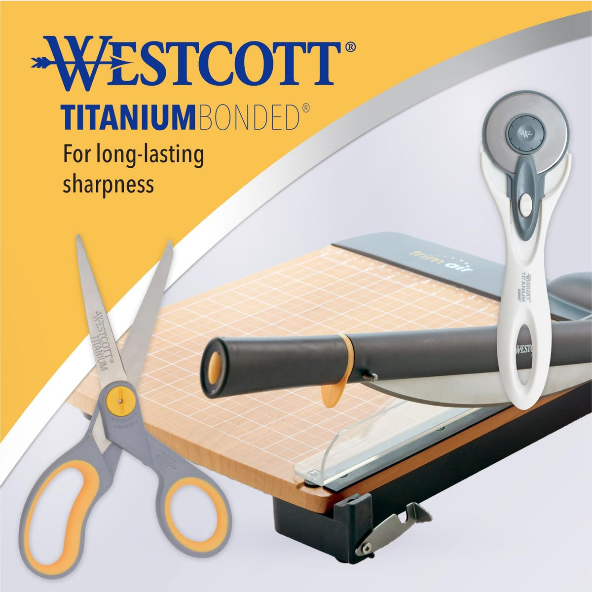 Westcott 5-Inch Micro-Tip Fabric Scissors with Titanium-Bonded Blades - Craft Scissors for Paper and Fabric, Sewing, and More