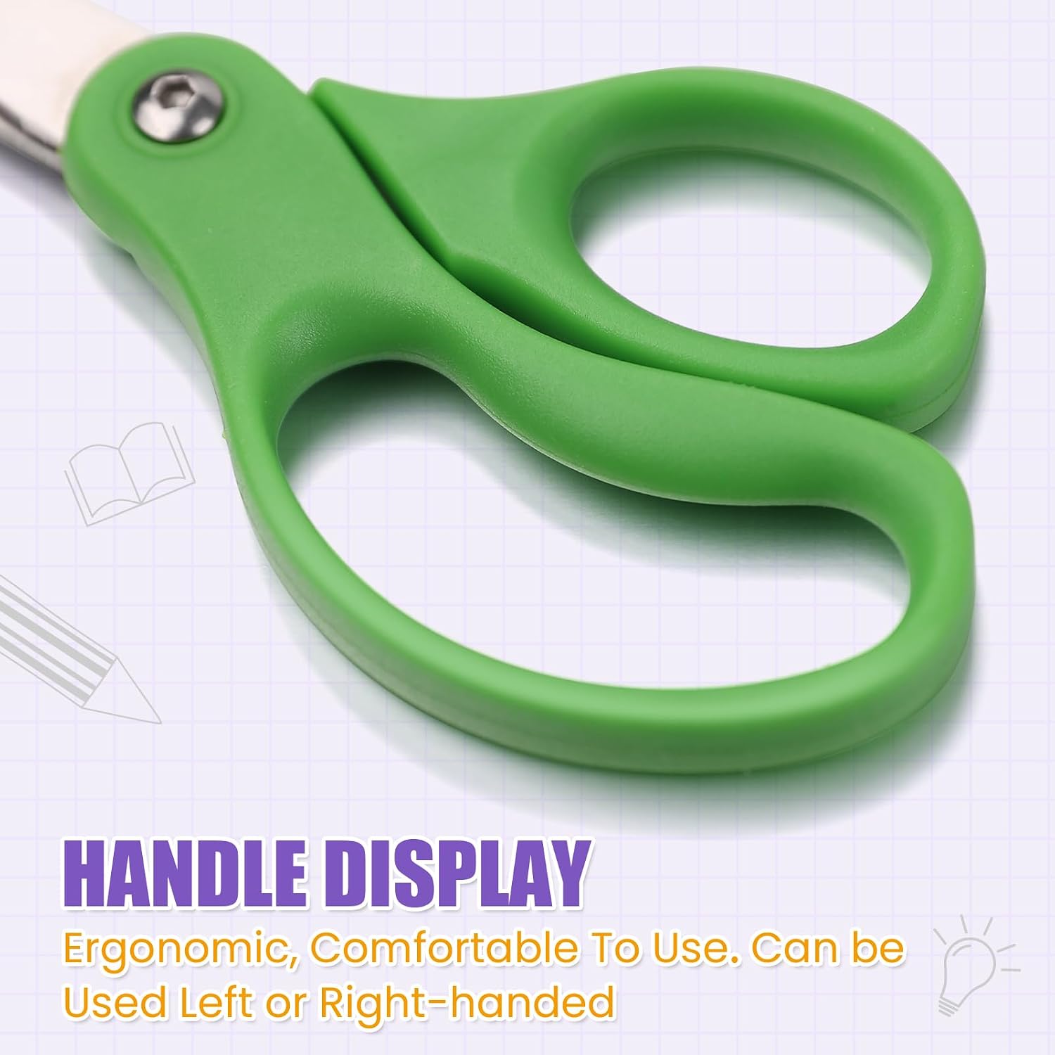 BURVAGY 36 Pack 5" Kids Scissors Safety Children Small Scissors for School