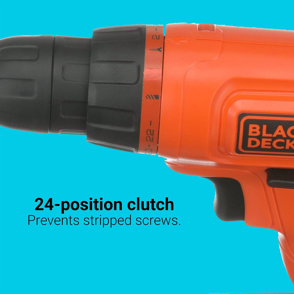 BLACK+DECKER 20V MAX* POWERCONNECT Cordless Drill Driver Kit with Drill Bit Set and Sockets, 100 pc. Tool Kit for Home, Battery and Charger Included, Orange (BDC120VA100)