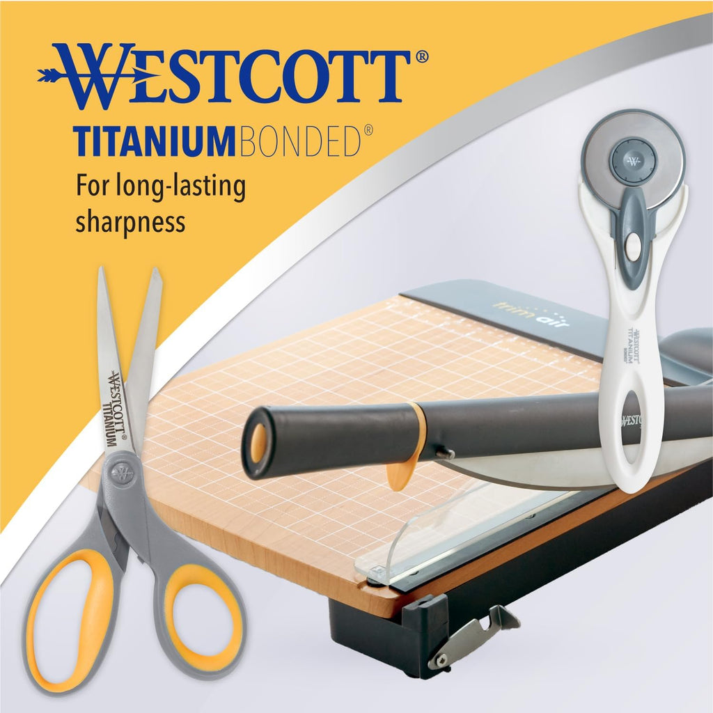 Westcott Titanium Bonded Scissors With Soft Handles, 7" Straight, single (13526)