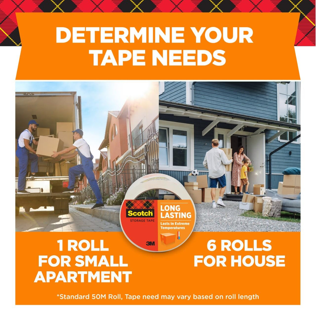 Scotch Long Lasting Storage Packaging Tape, 1.88 in x 38.2 yd, 3" Core