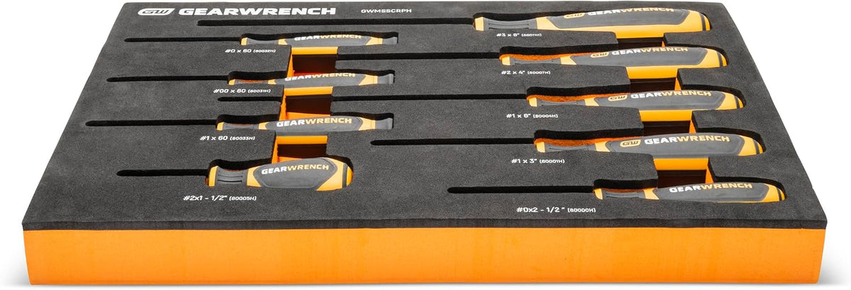 GEARWRENCH 9 Piece Phillips Screwdriver Set | GWMSSCRPH