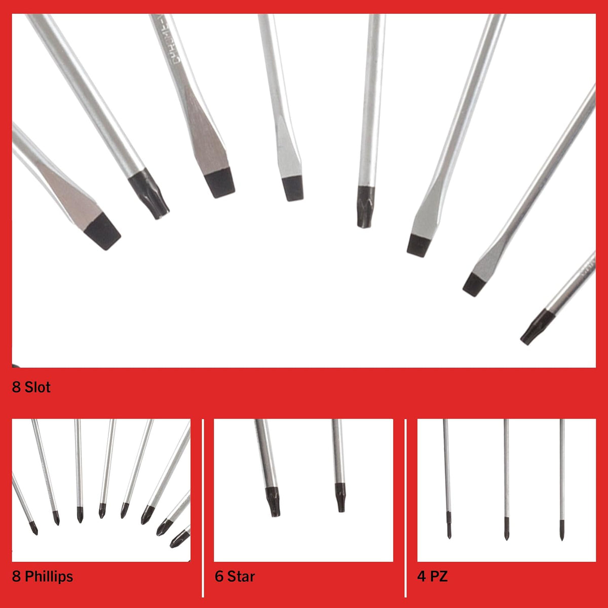 26-Piece Screwdriver Set with Wall Mount, Stand, and Magnetic Tips - Phillips, Slotted, Pz, and Star Screw Tips by Stalwart (Black)