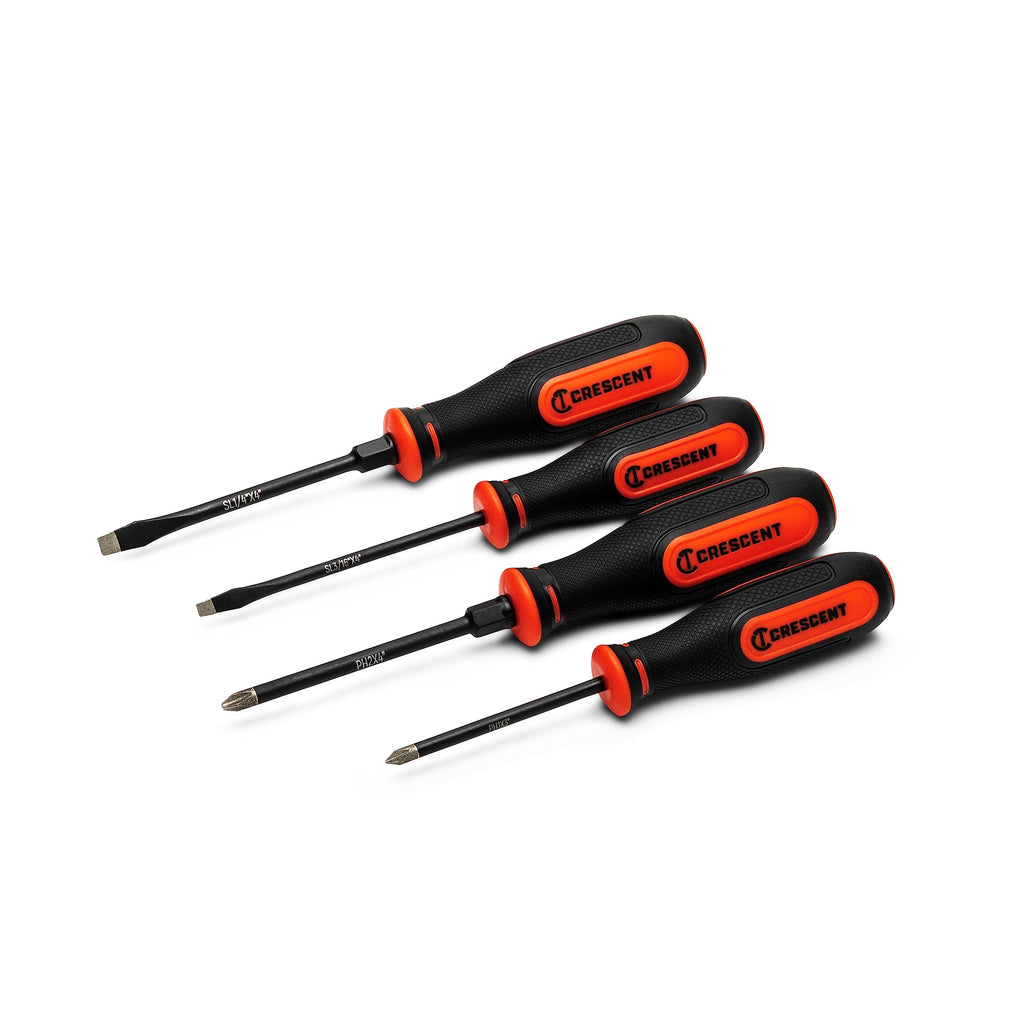 Crescent 8PC Diamond Tip Dual Material Screwdriver Set with Phillips and Slotted Screwdrivers - CDT8PCSET
