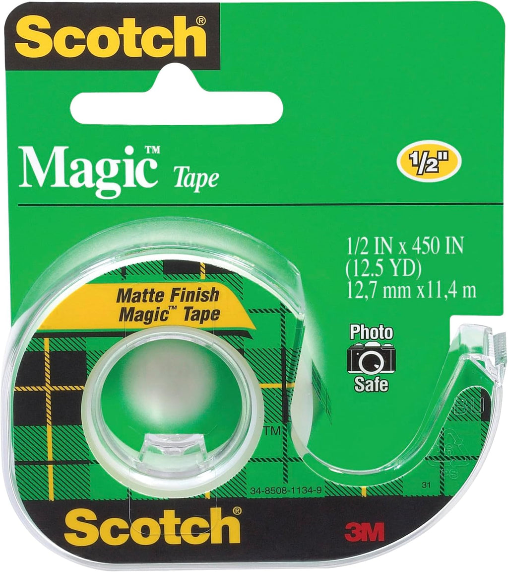 Scotch Magic Tape, 1/2 x 450 Inch (104), Green