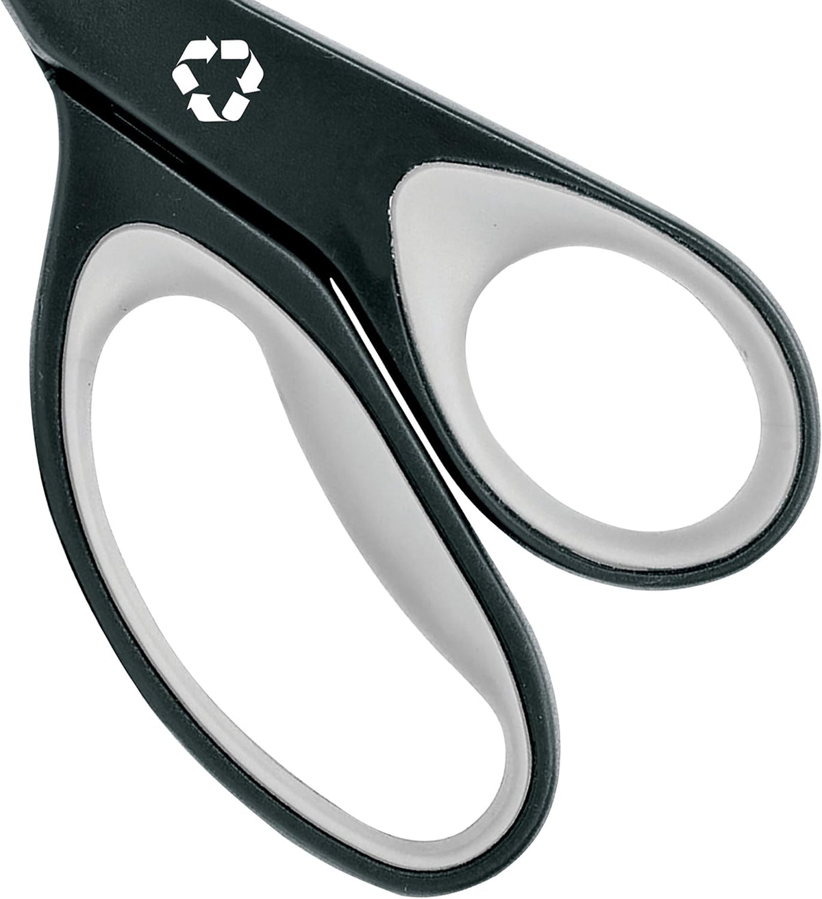 Westcott 8" KleenEarth Soft Handle Scissors, Black/Gray