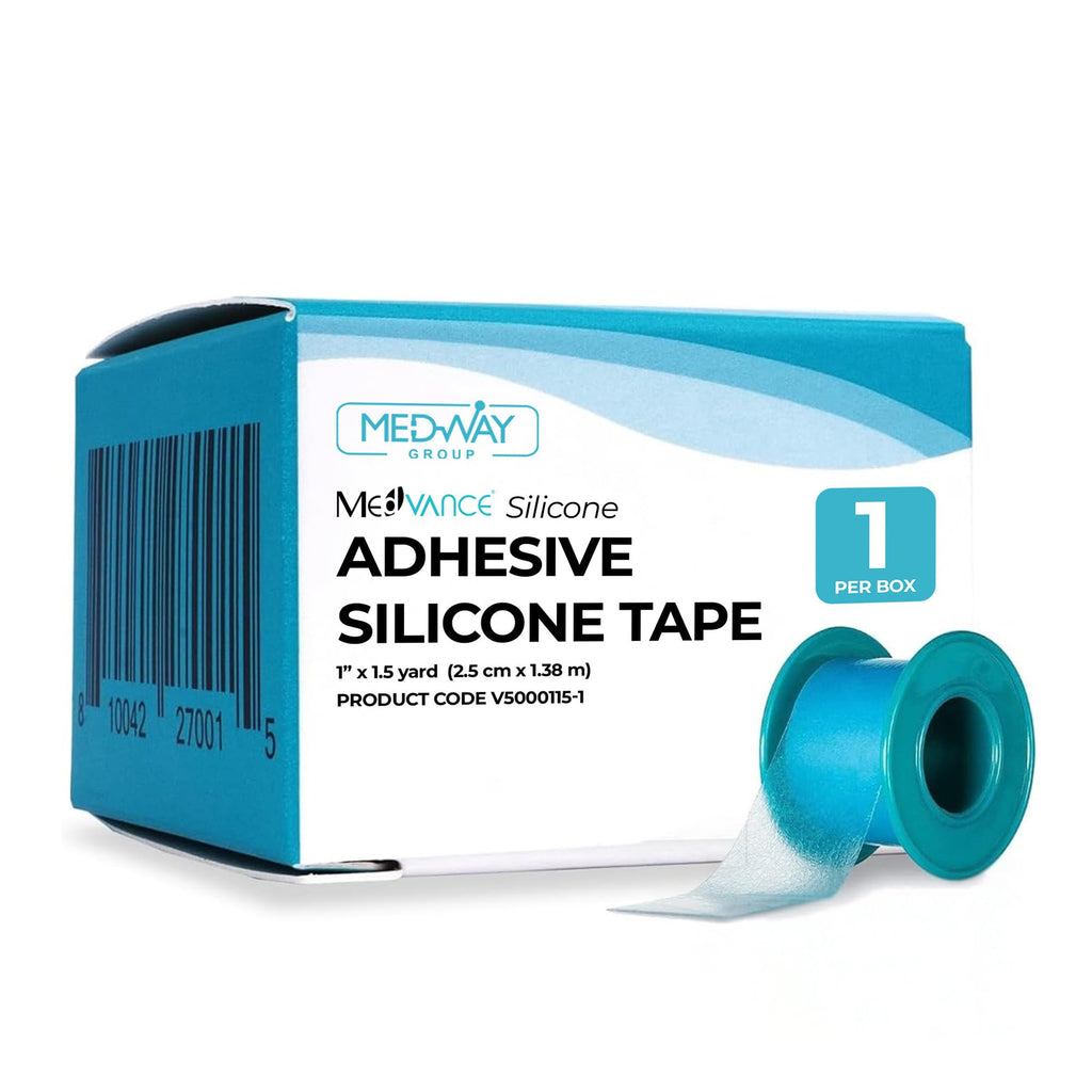 MedVance Silicone Adhesive Medical Tape, Scar Sheet,1" x5' (1 Pack)