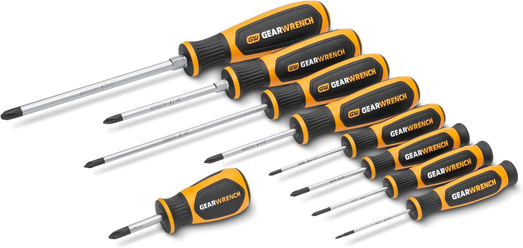 GEARWRENCH 9 Piece Phillips Screwdriver Set | GWMSSCRPH