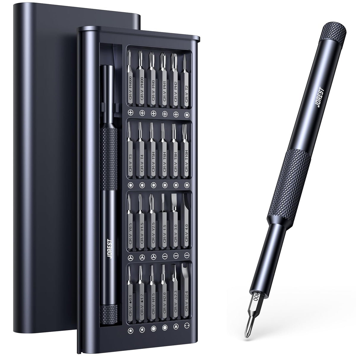 JOREST 52-IN-1 Precision Screwdriver Set, Mini Repair Tool Kit with Torx for Macbook, Computer, Laptop, iPhone, PS5, Xbox, Switch, Glasses, Watch, Ring Doorbell, Electronic, Small Gift Gadget for Men
