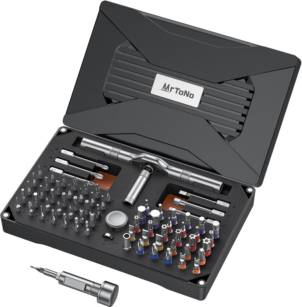 74 in 1 Magnetic Ratchet Screwdriver Set with Detachable T Handle