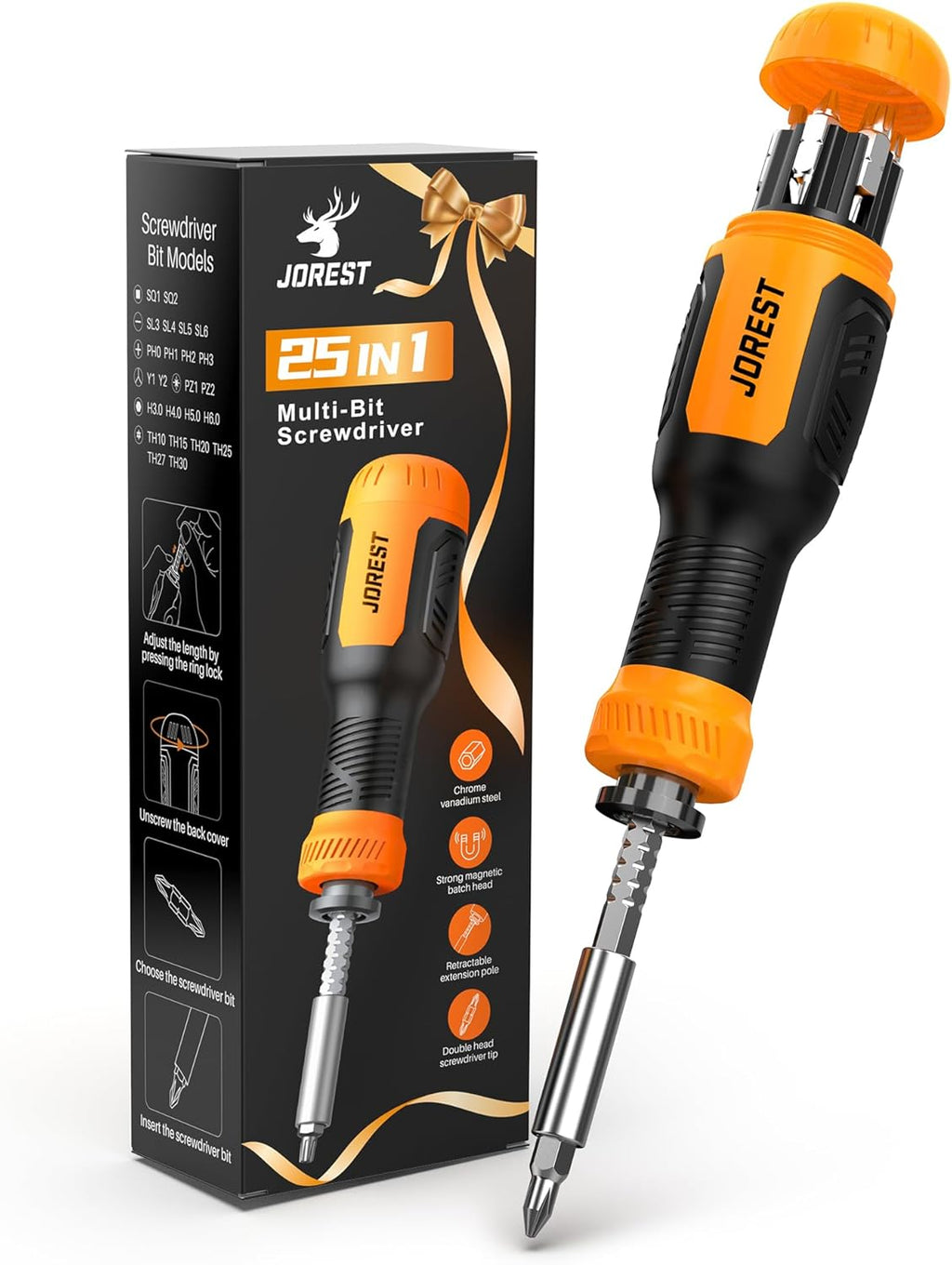 JOREST 25 in 1 Multi Screwdriver Set, Magnetic Screwdriver Multitool