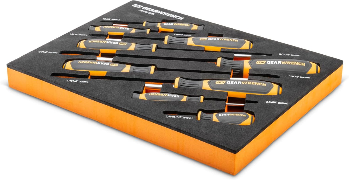 GEARWRENCH 9 Piece Slotted Screwdriver Set | GWMSSCRSL