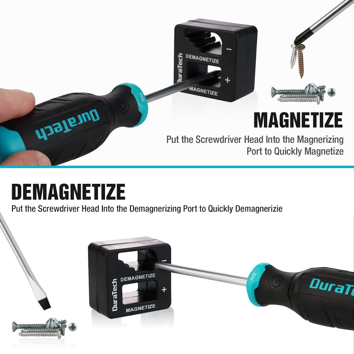 DURATECH 12-Piece Magnetic Screwdriver Set, S2 Alloy Steel Screwdriver Set
