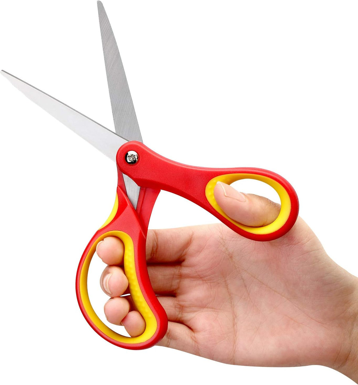 LIVINGO Kids Scissors for School 7" Pointed Tip 3 Pack
