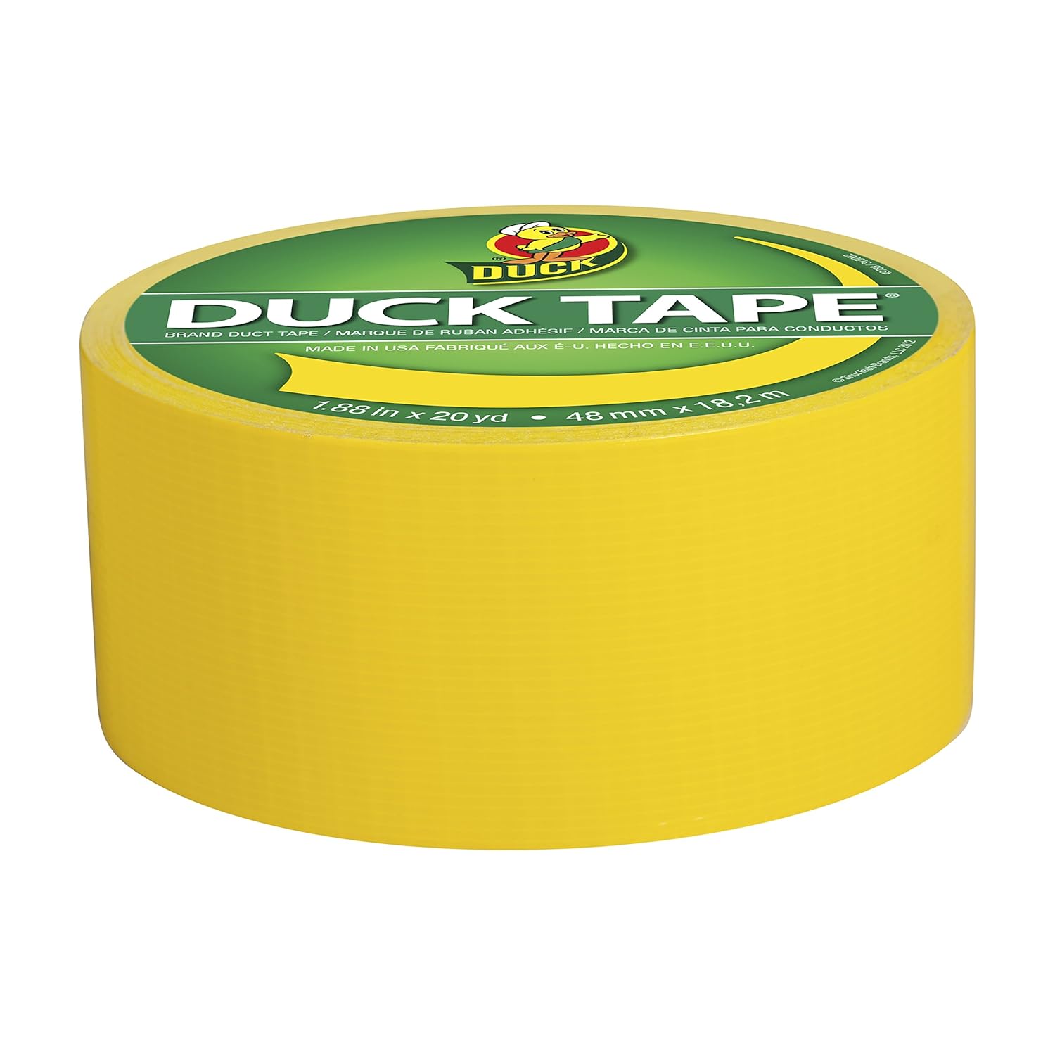 Duck 1304966 Tape, Yellow Sunburst, 1.88" x 20 Yards, Single Roll