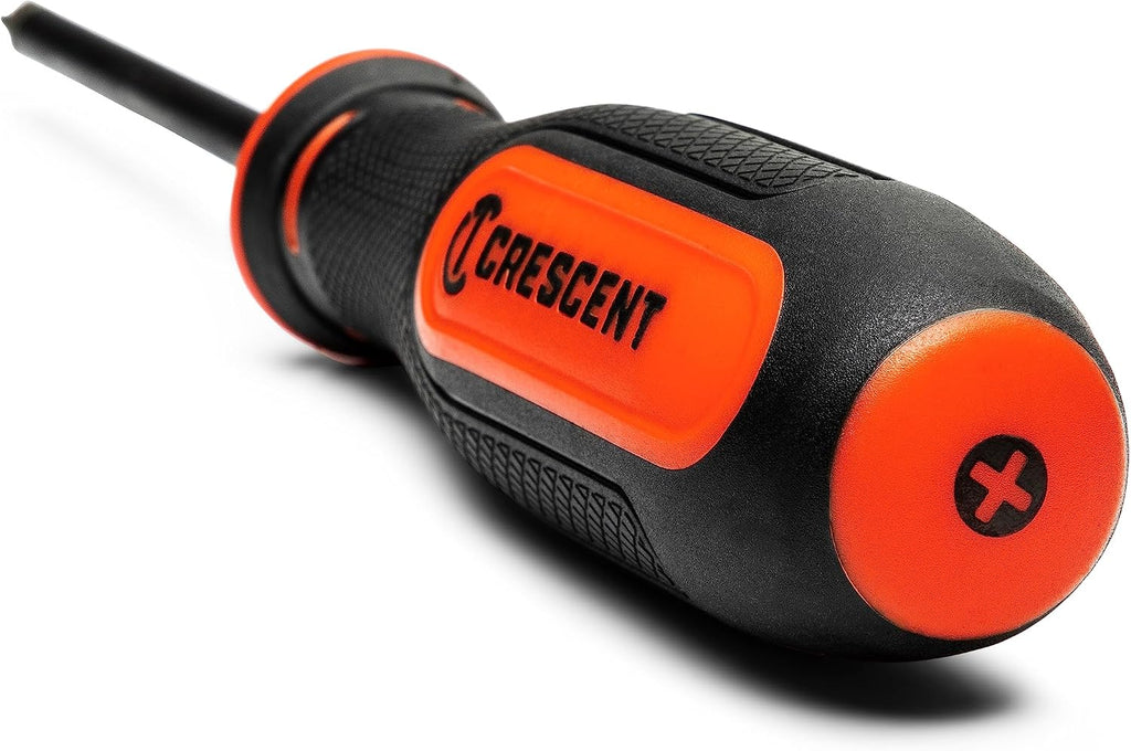Crescent 8PC Diamond Tip Dual Material Screwdriver Set with Phillips and Slotted Screwdrivers - CDT8PCSET