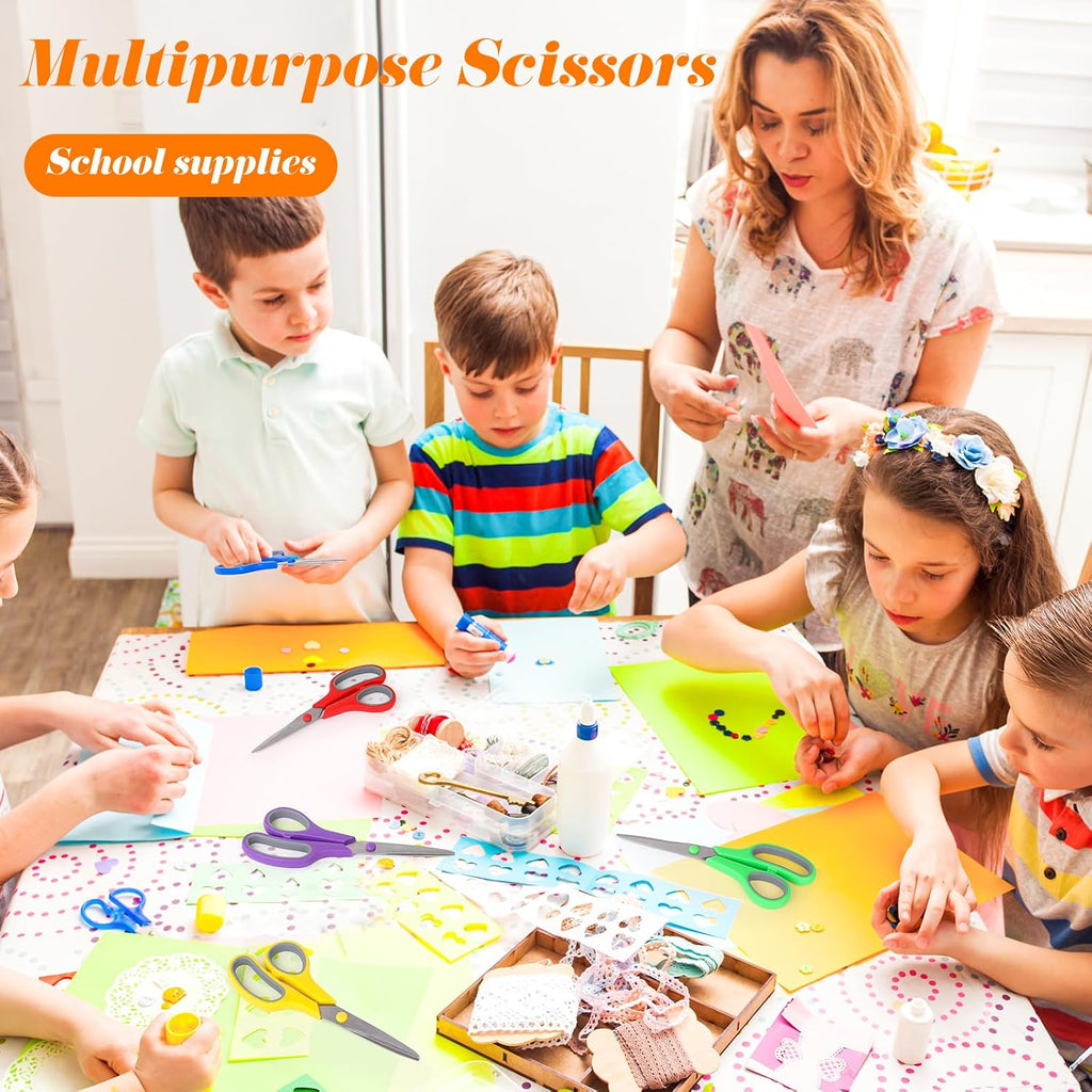 Scissors Bulk Set of 6-Pack, Taotree 8"Scissors All Purpose Heavy Duty