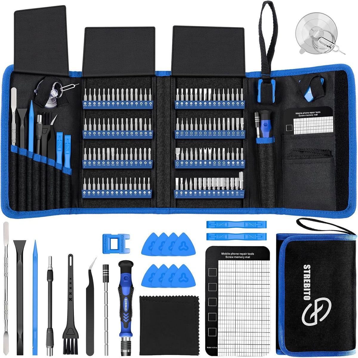 STREBITO Electronics Precision Screwdriver Sets 142-Piece with 120 Bits