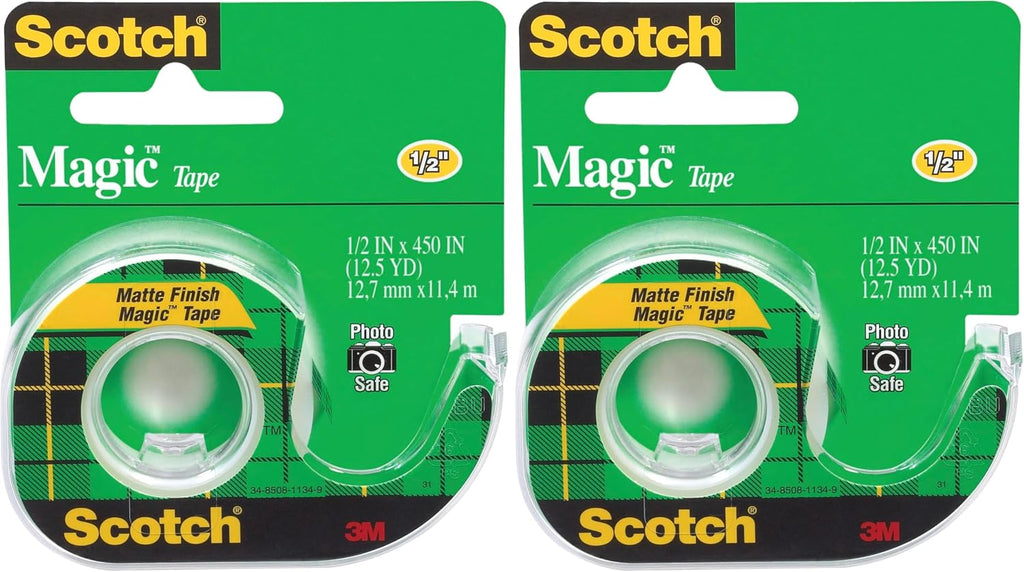 Scotch Magic Tape, 1/2 x 450 Inch (104), Green