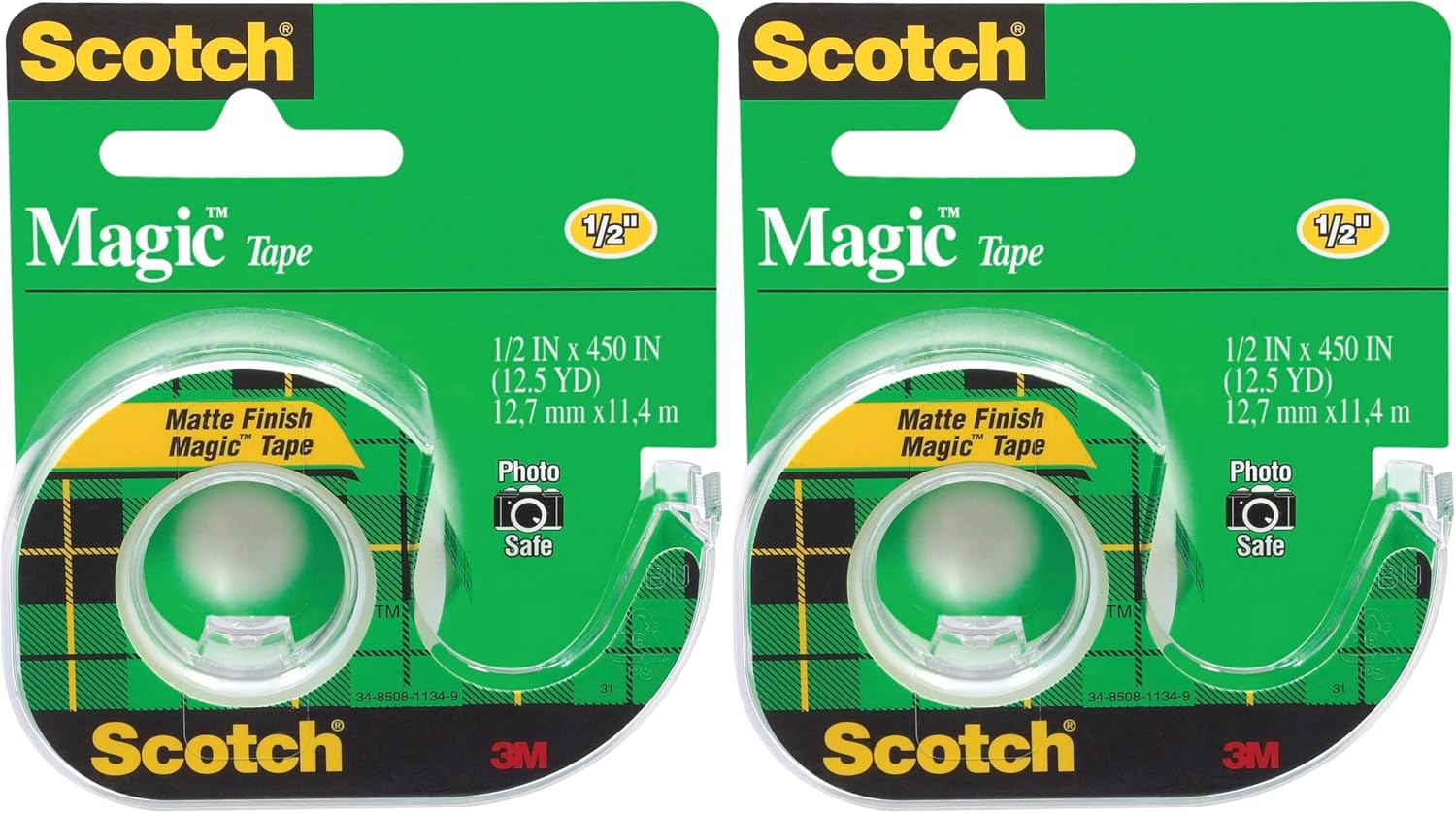 Scotch Magic Tape, 1/2 x 450 Inch (104), Green