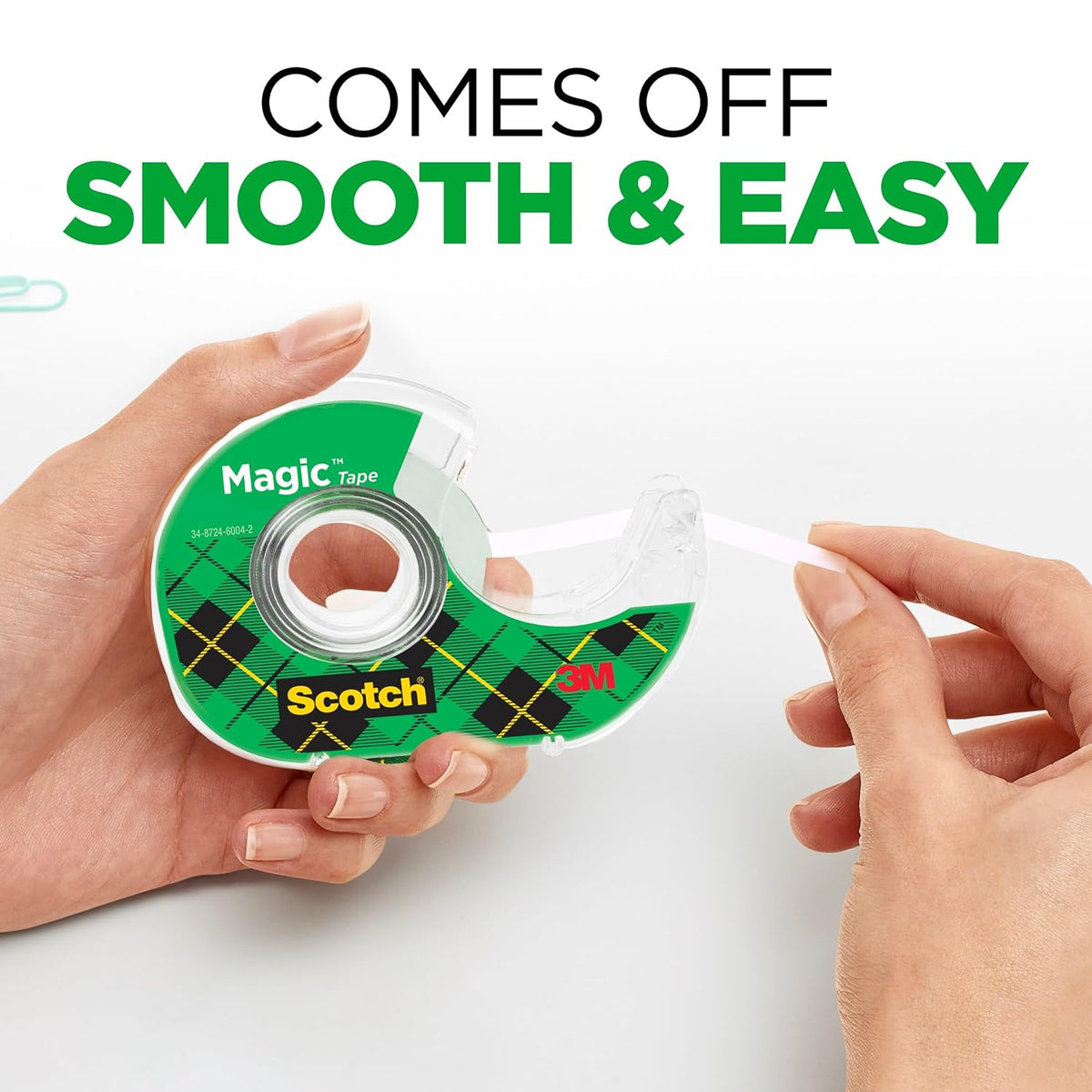 Scotch 6122 Magic Tape & Refillable Dispenser, 3/4-Inch x 650-Inch, 1-Inch Core, Clear, 6/Pack
