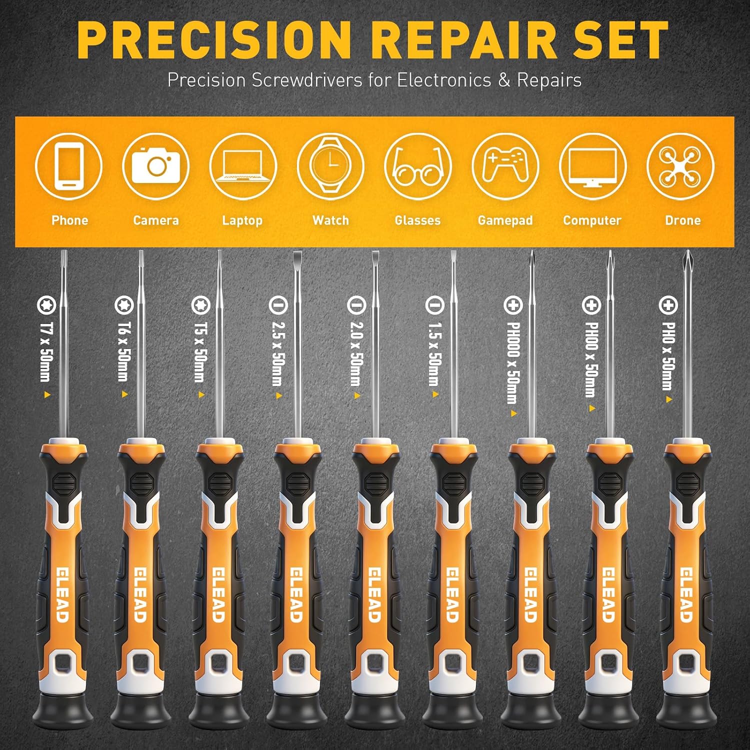 86-Piece Magnetic Screwdriver Set, Torx/Slotted/Phillips Precision Screwdrivers, SAE & Metric Magnetic Nut Driver Set, Screwdriver Bits, Bit Holder with Sturdy Tool Box