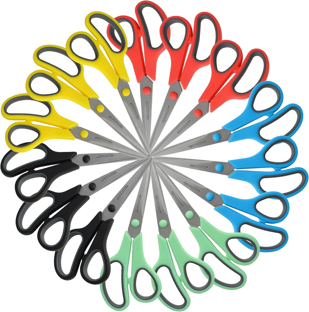 Westcott 8 Inch All Purpose Scissors, Pack of 15