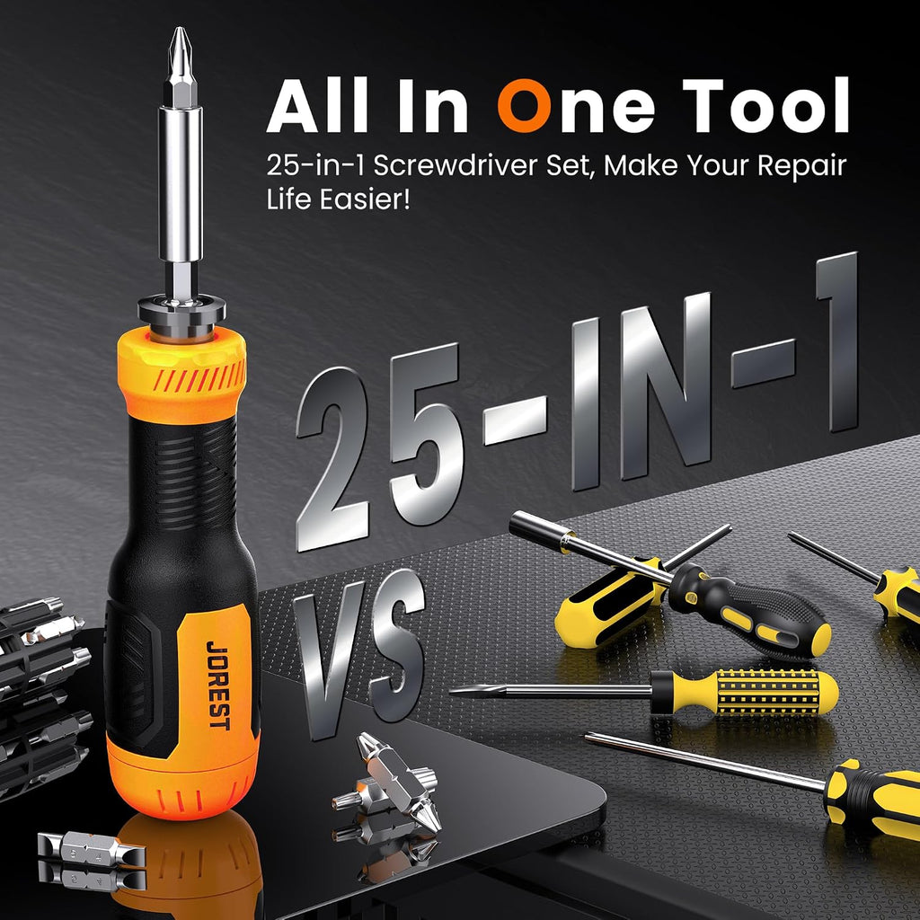 JOREST 25 in 1 Multi Screwdriver Set, Magnetic Screwdriver Multitool