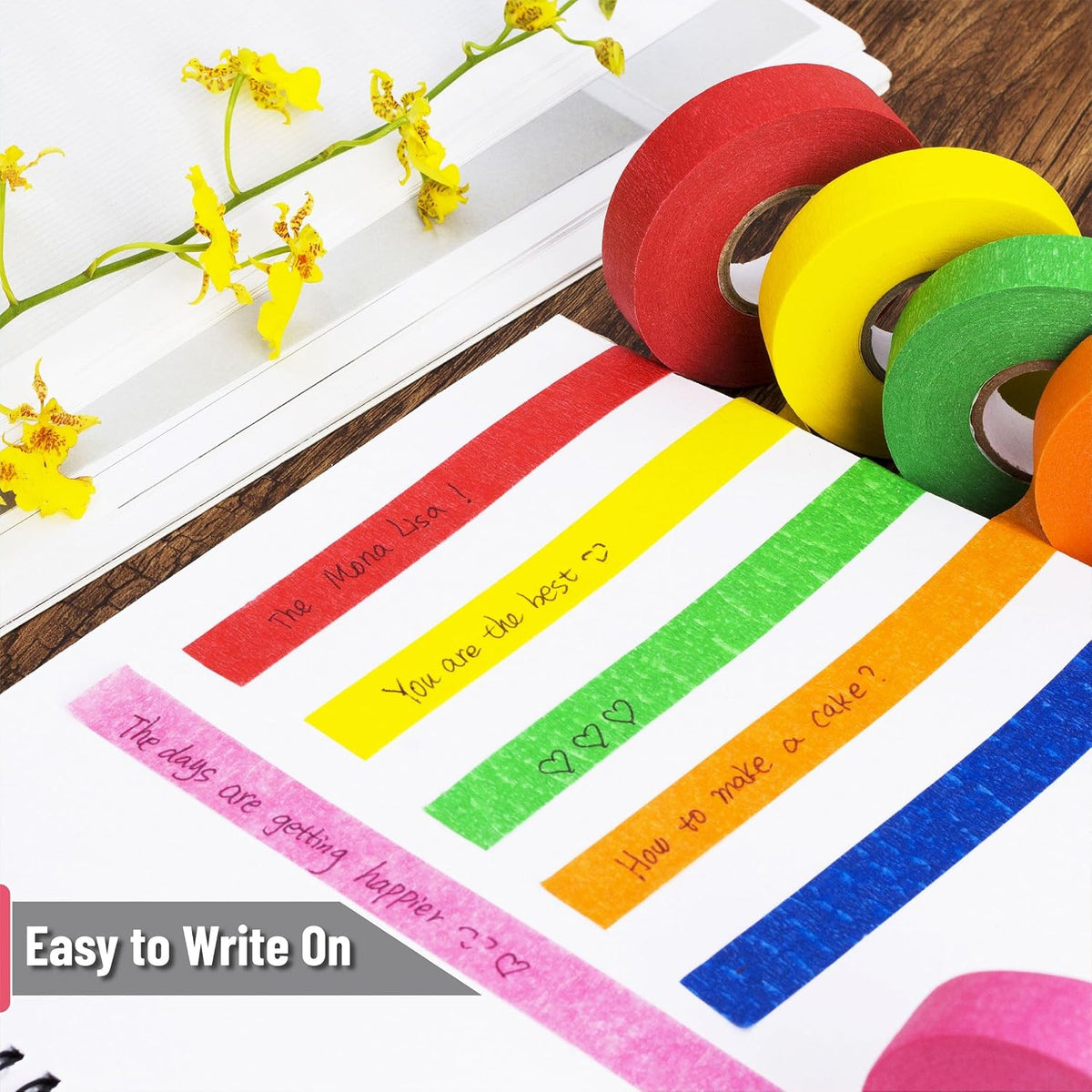 Mr. Pen- Colored Masking Tape, 0.6" x 15 Yards, 6 Pack
