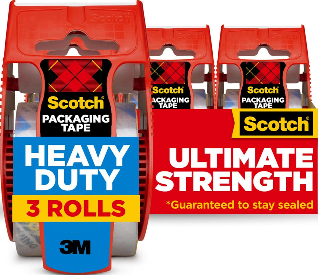Scotch Heavy Duty Shipping Packing Tape, Clear, 1.88 in. x 22.2 yd.