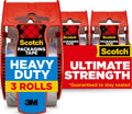Scotch Heavy Duty Shipping Packing Tape, Clear, 1.88 in. x 22.2 yd.