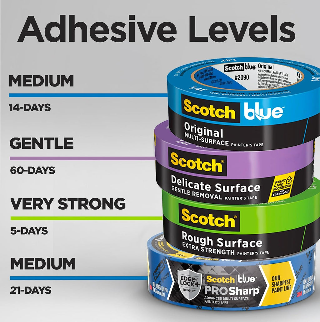 ScotchBlue Original Multi-Surface Painters Tape, 1 Inch Wide (0.94 in. x 60 Yds), 1 Roll, Blue Paint Tape Protects Surfaces and Removes Easily, Masking Tapes for Indoor and Outdoor Use (2090-24NC)