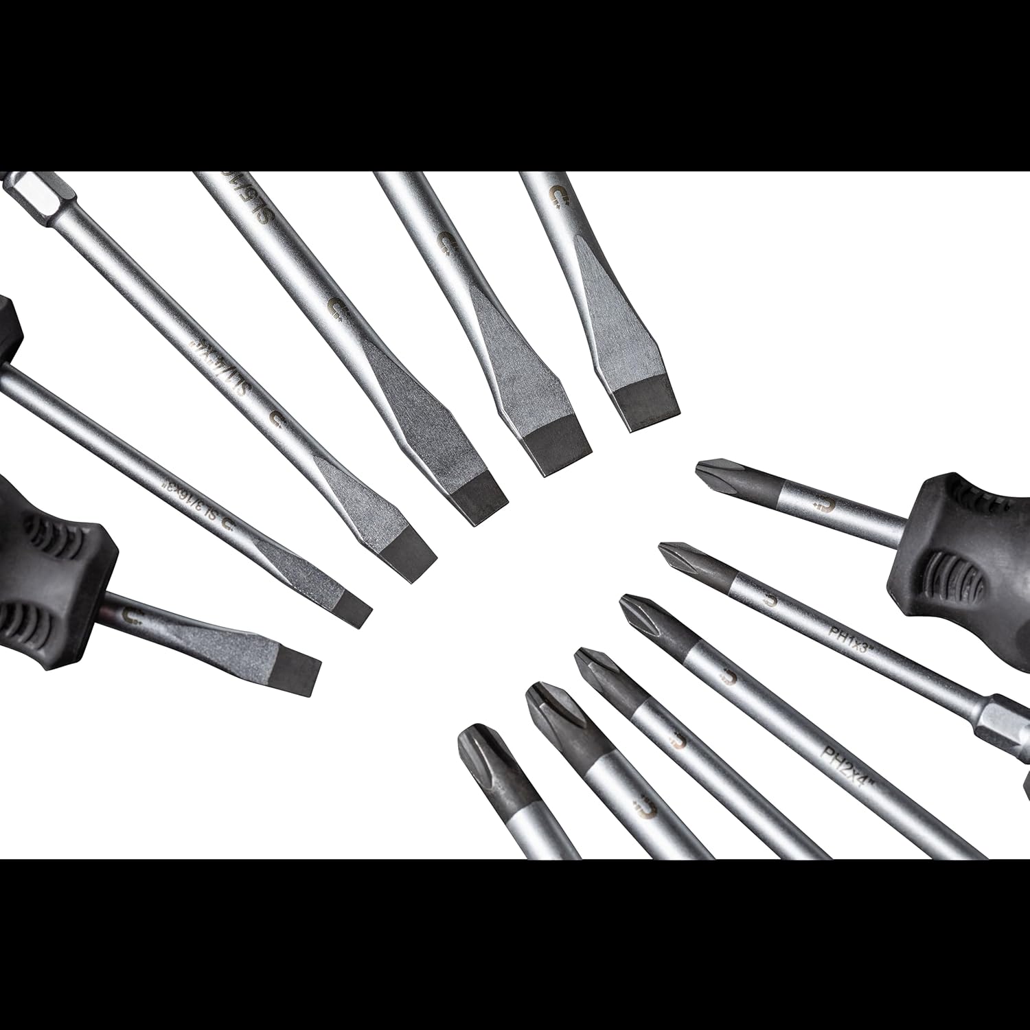 SUNEX TOOLS SXCSDS12 Phillips® & Slotted Magnetic Screwdriver Set