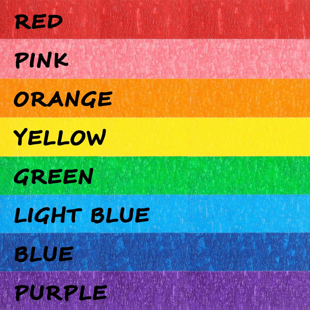 8 Rolls Colored Masking Tape Rainbow Painters Tape, 0.6 Inch x 16 Yard