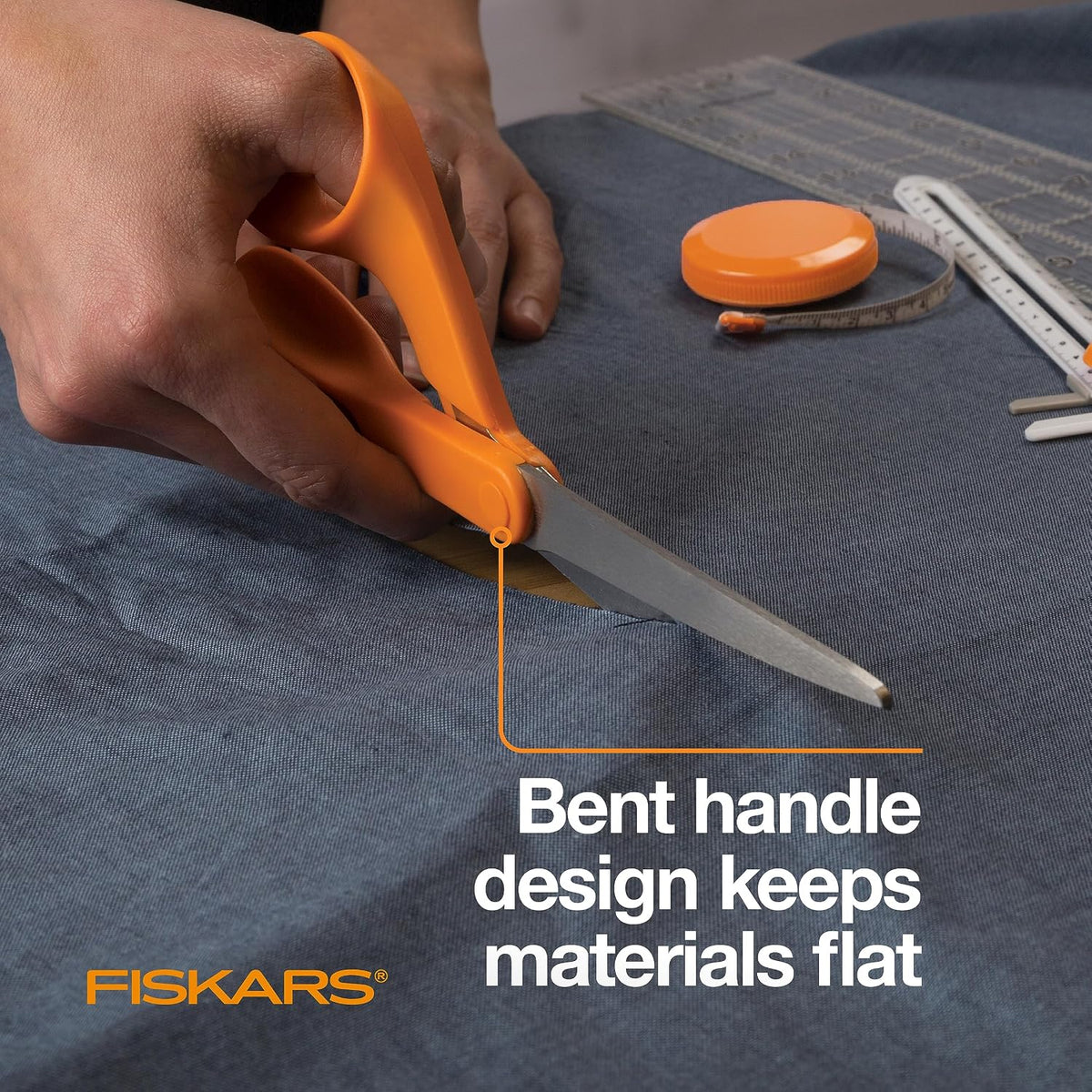 Fiskars 8" Original Orange-Handled Craft & Fabric Scissors, All Purpose
