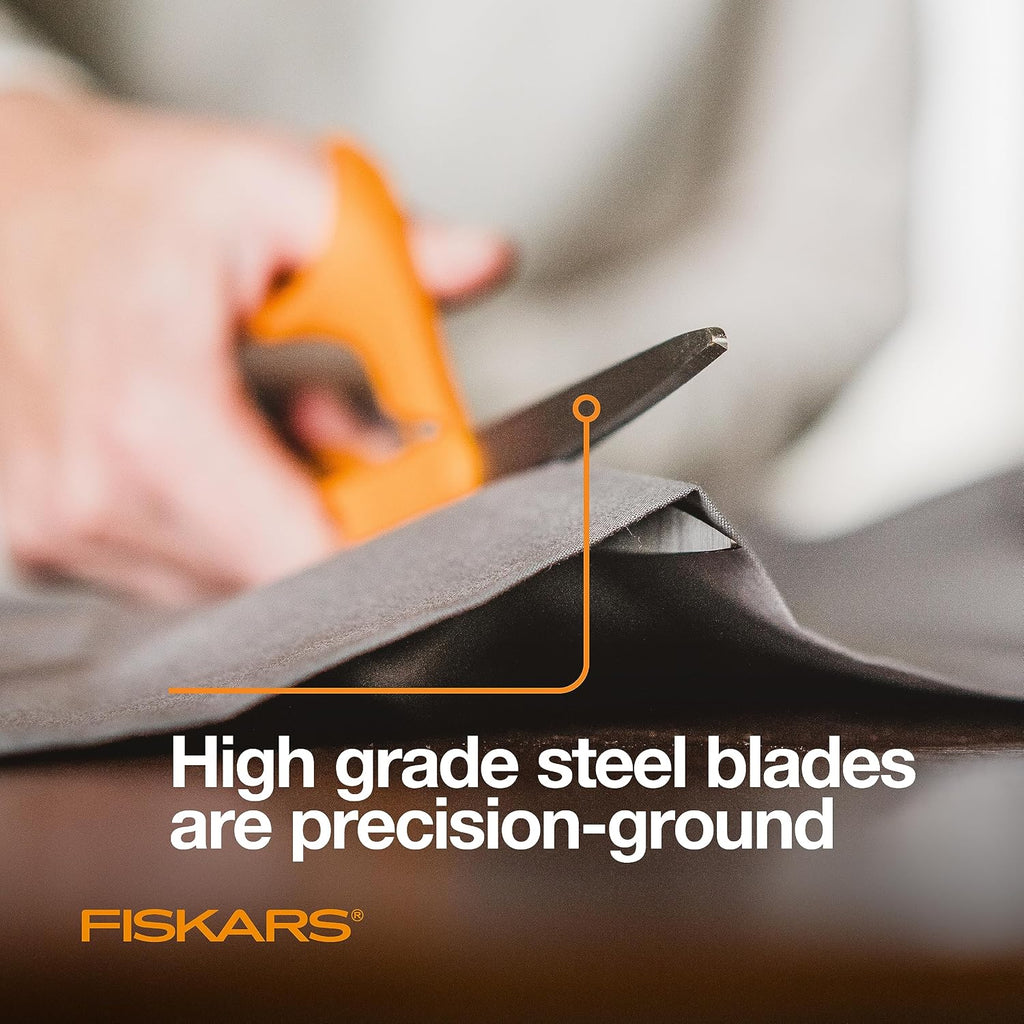 Fiskars 8" Original Orange-Handled Craft & Fabric Scissors, All Purpose